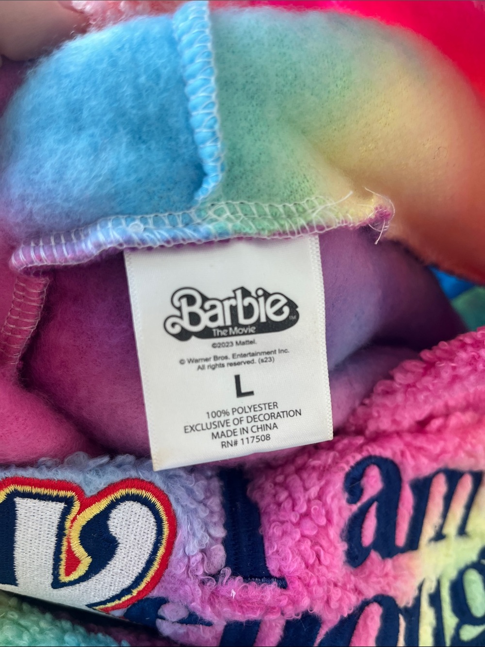 'I Am KenEnough' Rainbow Sherpa Hoodie - Picture 4 of 6
